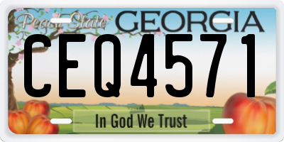GA license plate CEQ4571