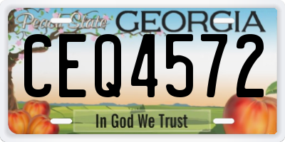GA license plate CEQ4572
