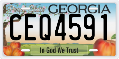 GA license plate CEQ4591