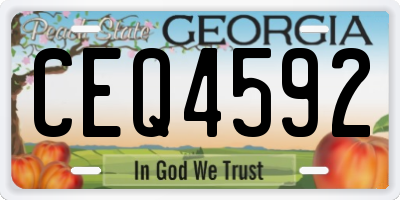 GA license plate CEQ4592
