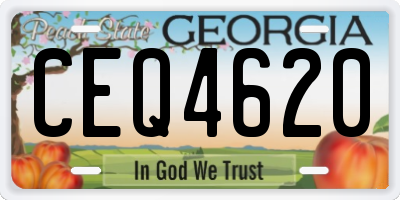 GA license plate CEQ4620