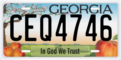 GA license plate CEQ4746