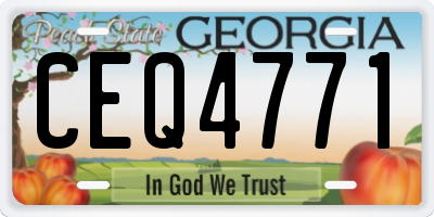 GA license plate CEQ4771