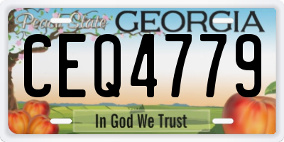 GA license plate CEQ4779