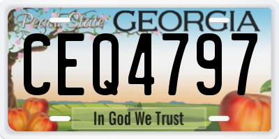 GA license plate CEQ4797