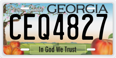 GA license plate CEQ4827