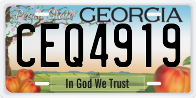 GA license plate CEQ4919