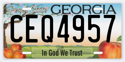 GA license plate CEQ4957