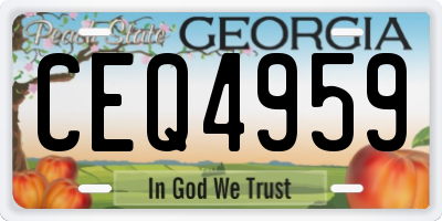 GA license plate CEQ4959