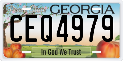 GA license plate CEQ4979