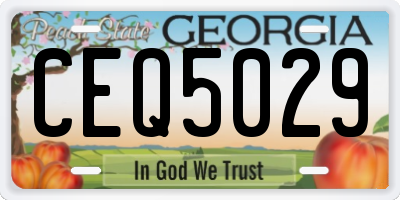 GA license plate CEQ5029