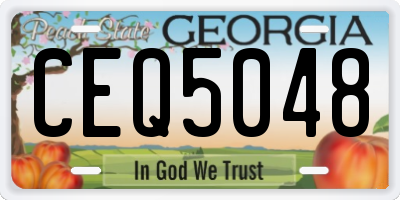 GA license plate CEQ5048