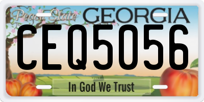 GA license plate CEQ5056