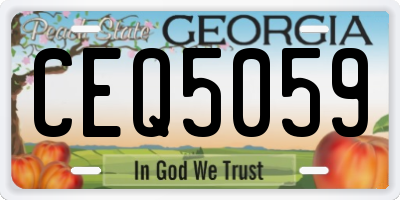 GA license plate CEQ5059
