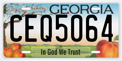 GA license plate CEQ5064