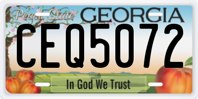 GA license plate CEQ5072