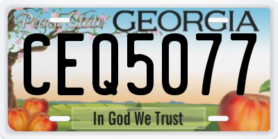 GA license plate CEQ5077
