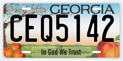 GA license plate CEQ5142