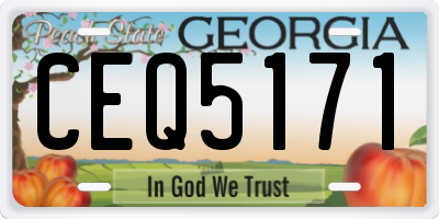 GA license plate CEQ5171