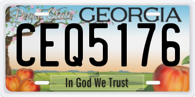 GA license plate CEQ5176