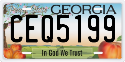 GA license plate CEQ5199