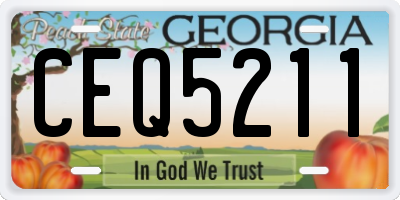 GA license plate CEQ5211