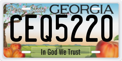 GA license plate CEQ5220