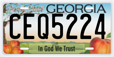 GA license plate CEQ5224