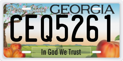 GA license plate CEQ5261