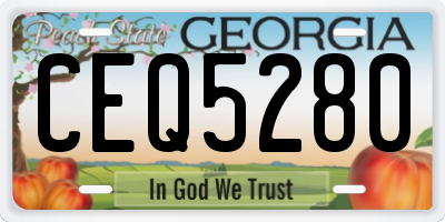 GA license plate CEQ5280