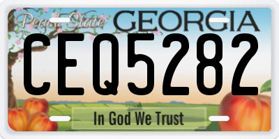 GA license plate CEQ5282