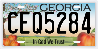 GA license plate CEQ5284