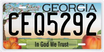 GA license plate CEQ5292