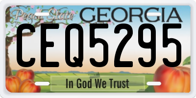 GA license plate CEQ5295
