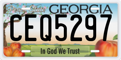 GA license plate CEQ5297