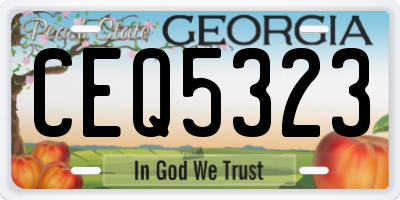GA license plate CEQ5323