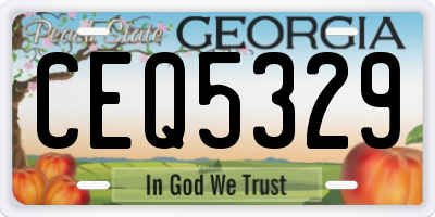 GA license plate CEQ5329