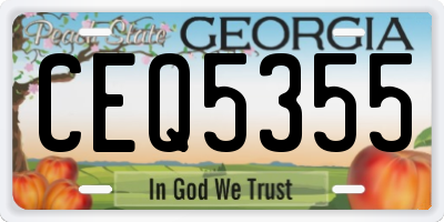 GA license plate CEQ5355