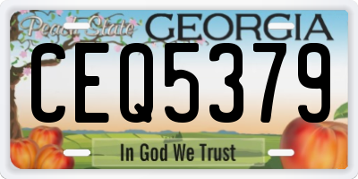 GA license plate CEQ5379