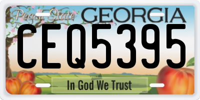 GA license plate CEQ5395