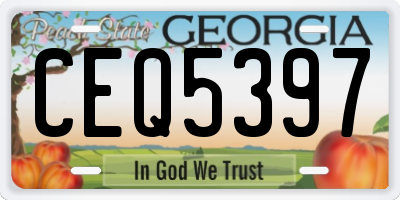 GA license plate CEQ5397