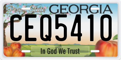 GA license plate CEQ5410