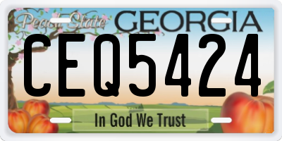 GA license plate CEQ5424