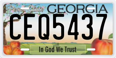 GA license plate CEQ5437