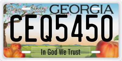GA license plate CEQ5450