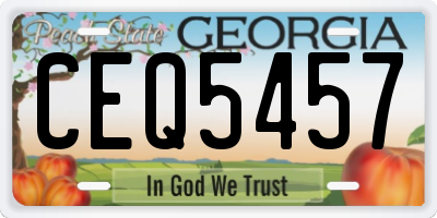 GA license plate CEQ5457