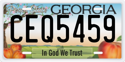 GA license plate CEQ5459