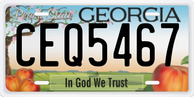 GA license plate CEQ5467
