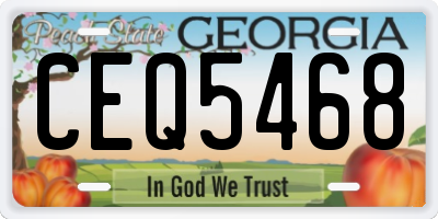 GA license plate CEQ5468