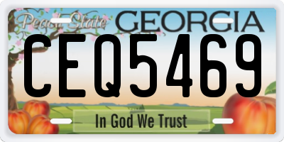 GA license plate CEQ5469